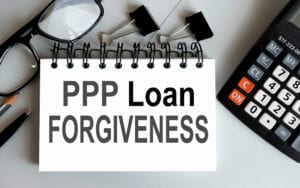 PPP Loan Forgiveness, " Deductible Expenses with PPP Loans & the 2nd Round of PPP Loans", Rolf Neuweiler, A2ZCFO (image: "PPP Loan Forgiveness" spelled out)